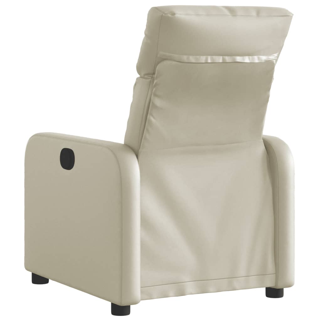 Fauteuil inclinable électrique Crème Similicuir