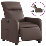 Fauteuil inclinable électrique Marron Similicuir