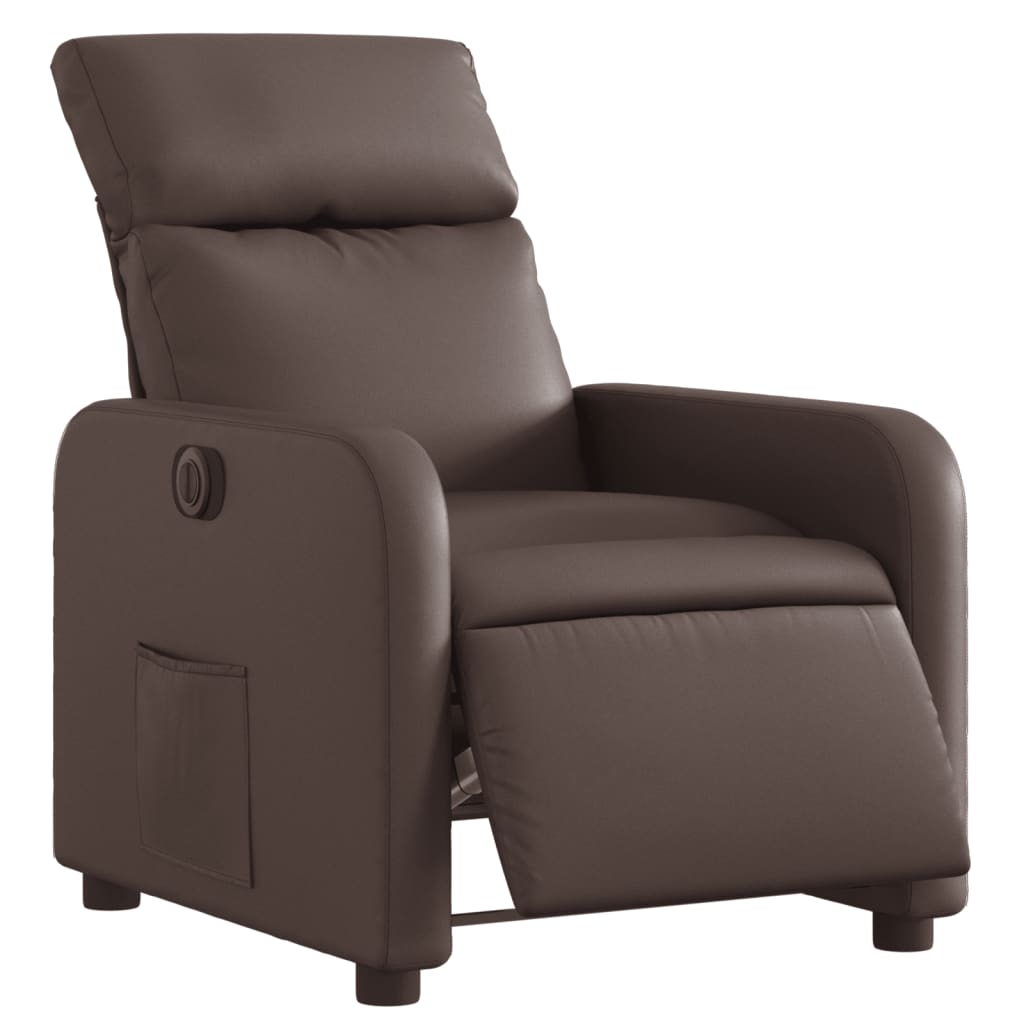Fauteuil inclinable électrique Marron Similicuir