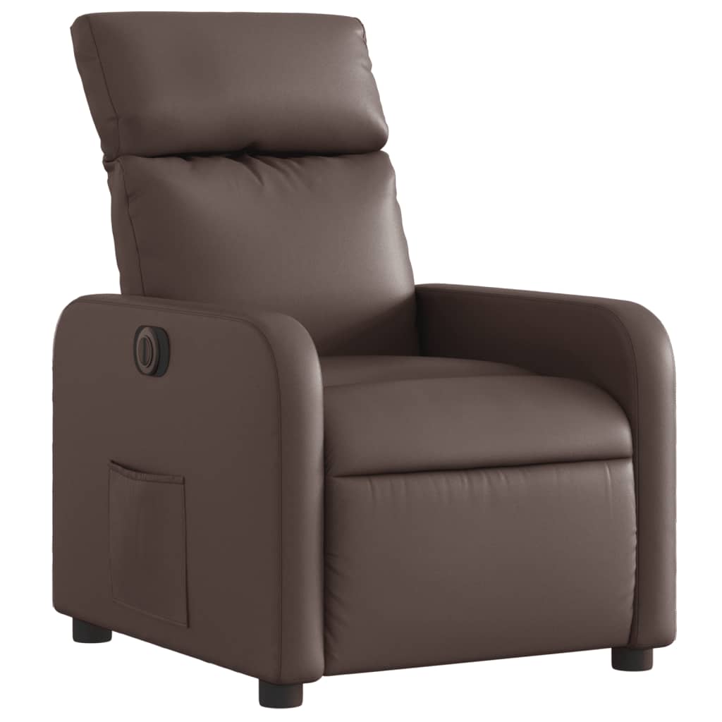 Fauteuil inclinable électrique Marron Similicuir