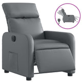 Fauteuil inclinable électrique Gris Similicuir