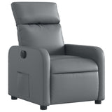 Fauteuil inclinable électrique Gris Similicuir