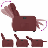 Fauteuil inclinable électrique Rouge bordeaux Similicuir