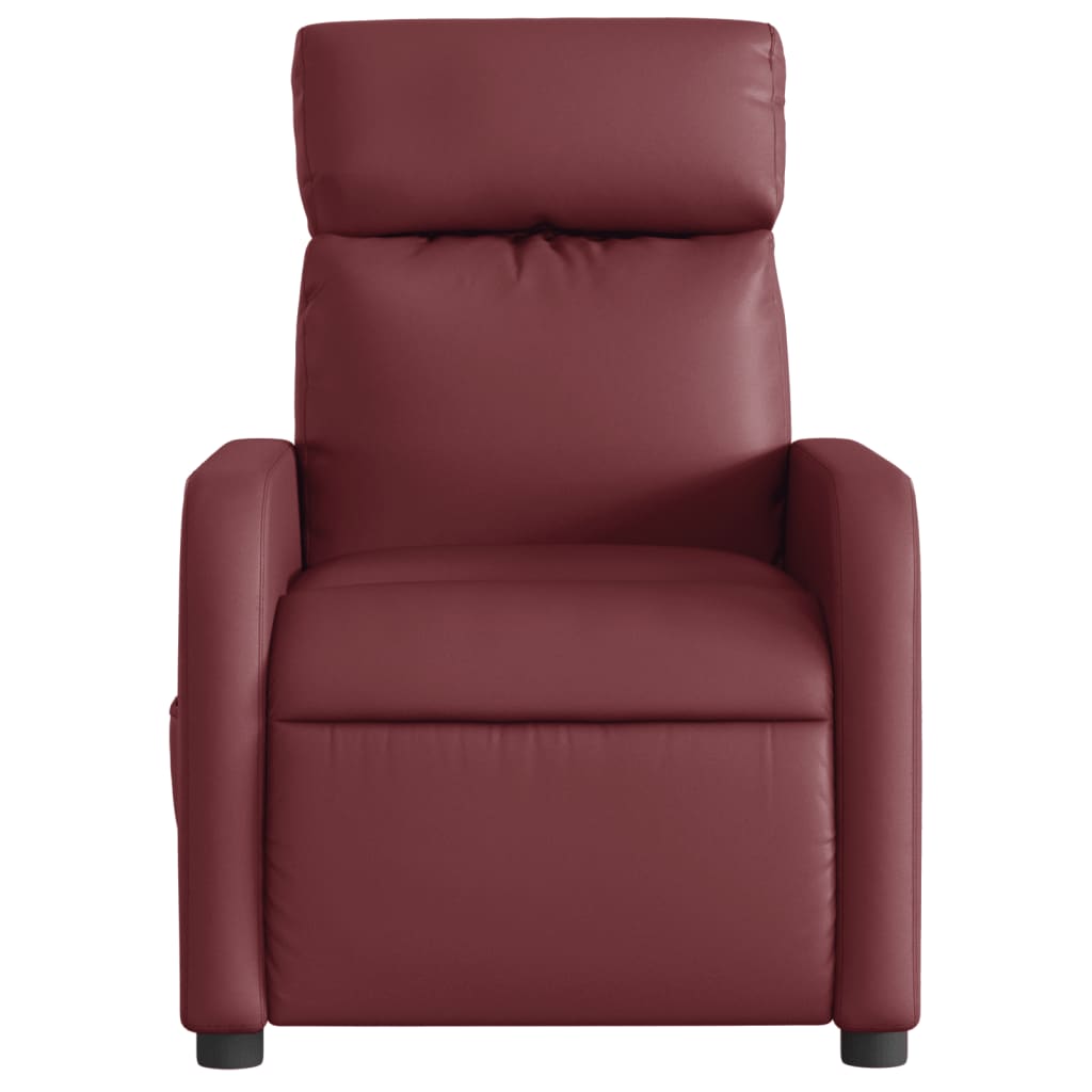 Fauteuil inclinable électrique Rouge bordeaux Similicuir