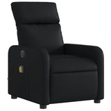Fauteuil de massage inclinable électrique noir similicuir