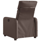Fauteuil de massage inclinable électrique marron similicuir