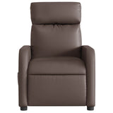 Fauteuil de massage inclinable électrique marron similicuir