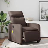 Fauteuil de massage inclinable électrique marron similicuir