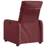 Fauteuil de massage inclinable électrique rouge bordeaux