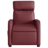 Fauteuil de massage inclinable électrique rouge bordeaux