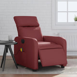 Fauteuil de massage inclinable électrique rouge bordeaux