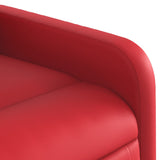 Fauteuil de massage inclinable électrique rouge similicuir