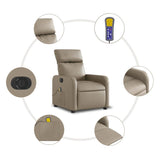 Fauteuil de massage inclinable électrique cappuccino similicuir