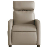 Fauteuil de massage inclinable électrique cappuccino similicuir
