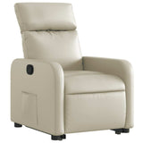 Fauteuil inclinable Crème Similicuir