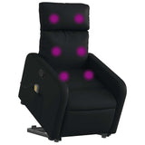 Fauteuil inclinable de massage Noir Similicuir