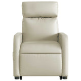 Fauteuil inclinable de massage Crème Similicuir