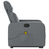 Fauteuil inclinable de massage Gris Similicuir