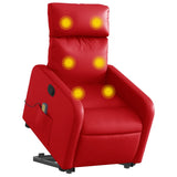 Fauteuil inclinable de massage Rouge Similicuir