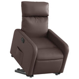 Fauteuil inclinable électrique marron similicuir