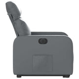 Fauteuil inclinable électrique gris similicuir