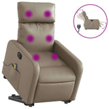 Fauteuil inclinable de massage électrique cappuccino similicuir