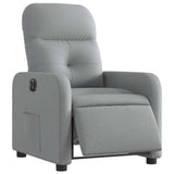 Fauteuil inclinable électrique Gris clair Tissu