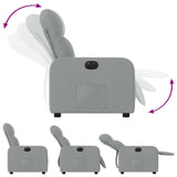 Fauteuil inclinable électrique Gris clair Tissu