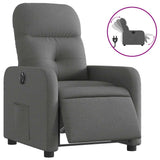 Fauteuil inclinable électrique Gris foncé Tissu