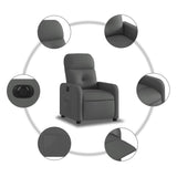 Fauteuil inclinable électrique Gris foncé Tissu