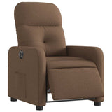 Fauteuil inclinable électrique Marron Tissu