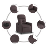 Fauteuil inclinable électrique Marron foncé Tissu