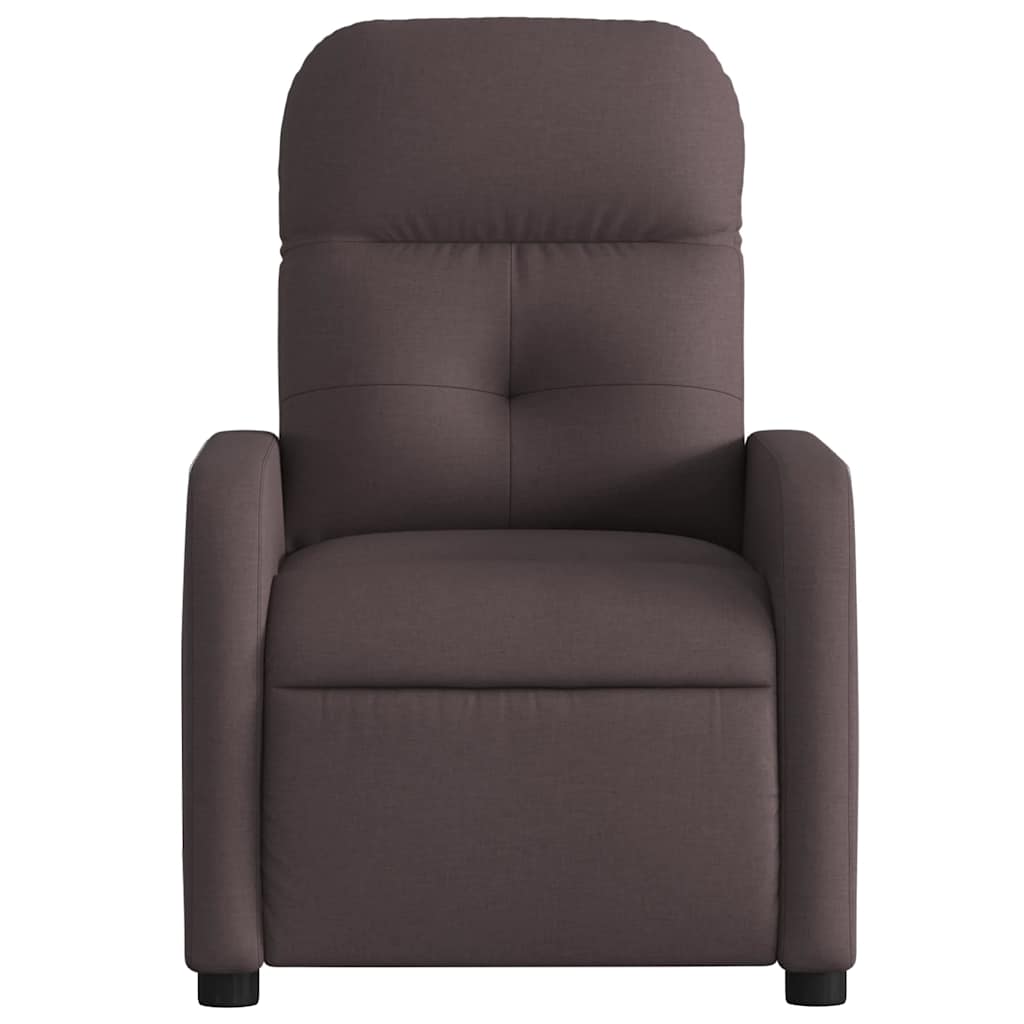 Fauteuil inclinable électrique Marron foncé Tissu