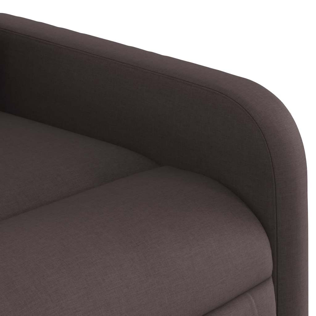 Fauteuil inclinable électrique Marron foncé Tissu
