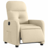 Fauteuil inclinable électrique Crème Tissu