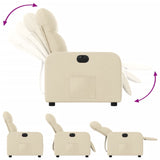 Fauteuil inclinable électrique Crème Tissu