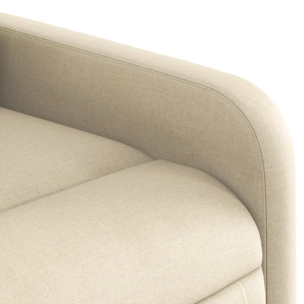 Fauteuil inclinable électrique Crème Tissu