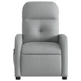 Fauteuil de massage inclinable électrique gris clair tissu