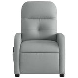 Fauteuil de massage inclinable électrique gris clair tissu