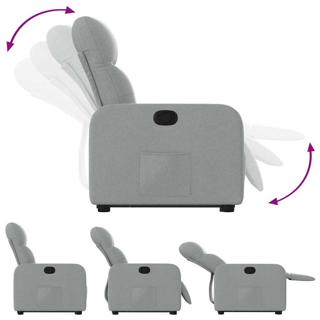 Fauteuil inclinable Gris clair Tissu