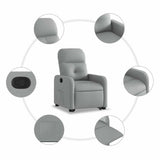 Fauteuil inclinable Gris clair Tissu