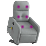 Fauteuil de massage inclinable Gris clair Tissu