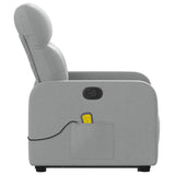 Fauteuil de massage inclinable Gris clair Tissu
