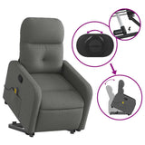 Fauteuil de massage inclinable Gris foncé Tissu