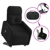 Fauteuil de massage inclinable Noir Tissu