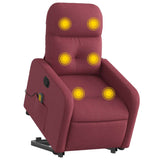 Fauteuil inclinable de massage Rouge bordeaux Tissu