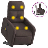 Fauteuil inclinable de massage Marron foncé Tissu