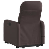 Fauteuil inclinable de massage Marron foncé Tissu