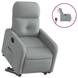 Fauteuil inclinable électrique gris clair tissu