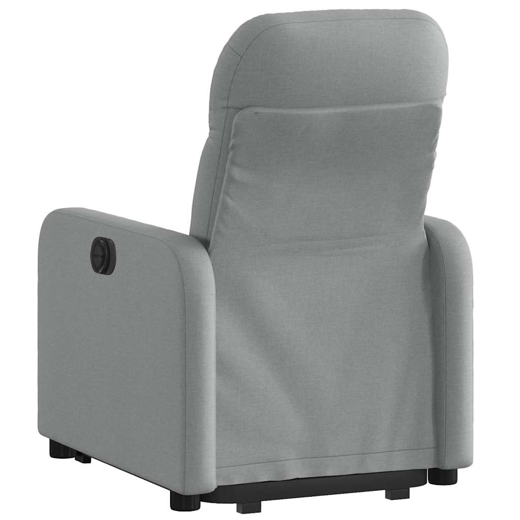 Fauteuil inclinable électrique gris clair tissu